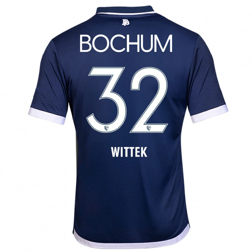 Danxen Hombre Camiseta Maximilian Wittek #32 Azul Marino Blanco 1ª Equipación 2025/26 La Camisa