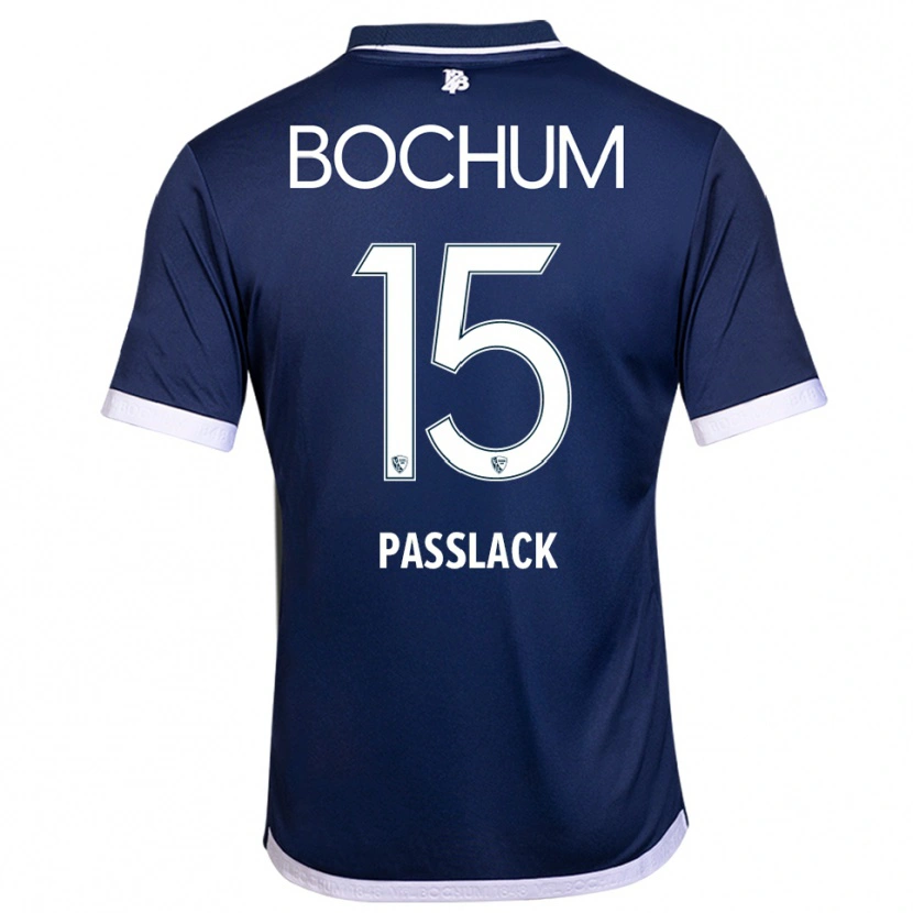 Danxen Hombre Camiseta Felix Passlack #15 Azul Marino Blanco 1ª Equipación 2025/26 La Camisa