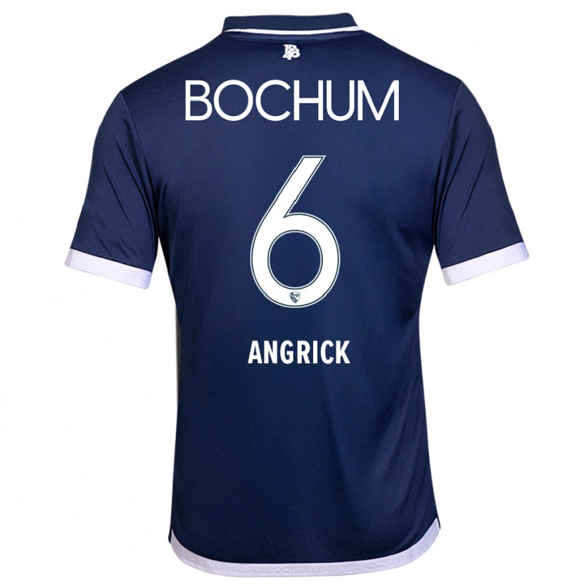 Danxen Hombre Camiseta Janine Angrick #6 Azul Marino Blanco 1ª Equipación 2025/26 La Camisa