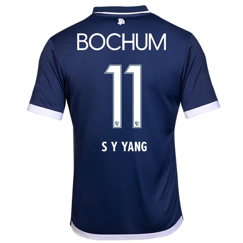 Danxen Hombre Camiseta Si-Yeong Yang #11 Azul Marino Blanco 1ª Equipación 2025/26 La Camisa