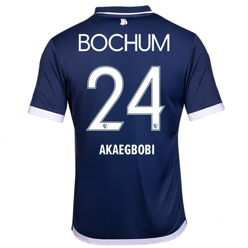 Danxen Hombre Camiseta Jonathan Akaegbobi #24 Azul Marino Blanco 1ª Equipación 2025/26 La Camisa