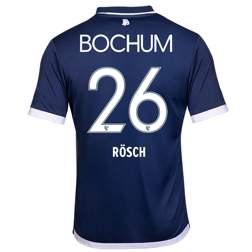 Danxen Hombre Camiseta Romario Rösch #26 Azul Marino Blanco 1ª Equipación 2025/26 La Camisa