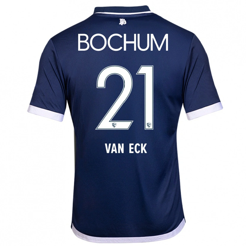 Danxen Hombre Camiseta Ole Van Eck #21 Azul Marino Blanco 1ª Equipación 2025/26 La Camisa