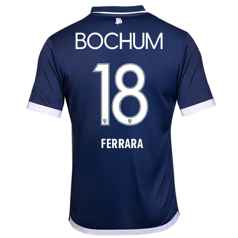 Danxen Hombre Camiseta Noah-Ali Ferrara #18 Azul Marino Blanco 1ª Equipación 2025/26 La Camisa