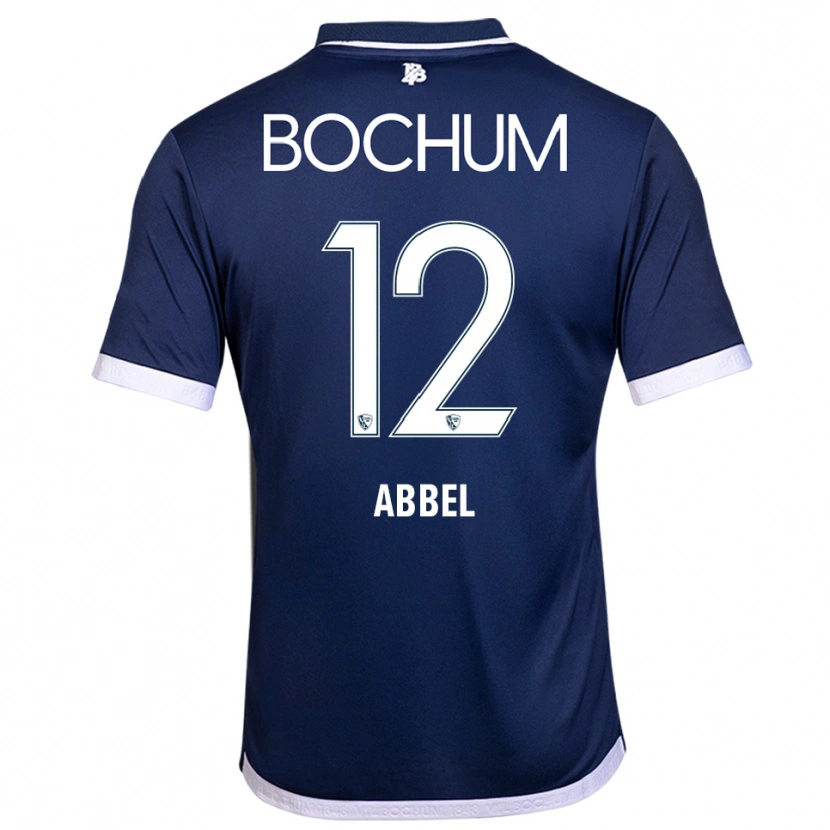 Danxen Hombre Camiseta Erik Abbel #12 Azul Marino Blanco 1ª Equipación 2025/26 La Camisa
