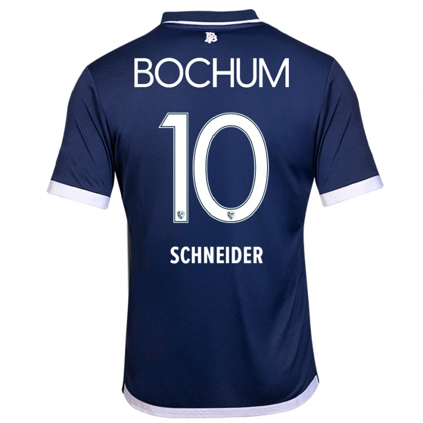 Danxen Hombre Camiseta Ruben Schneider #10 Azul Marino Blanco 1ª Equipación 2025/26 La Camisa