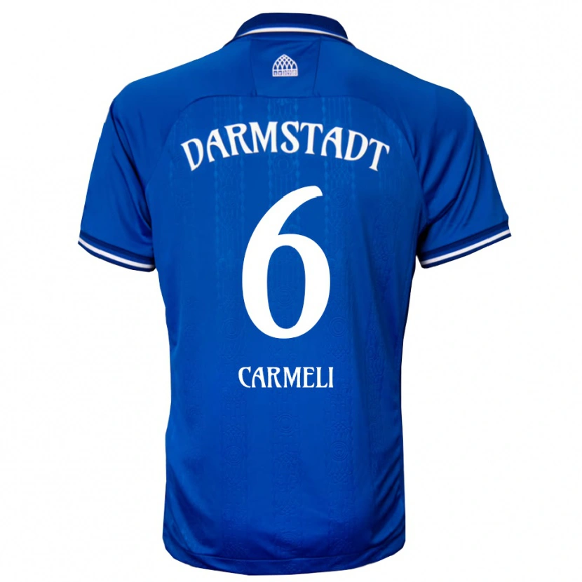 Danxen Hombre Camiseta Liad Carmeli #6 Azul Blanco 1ª Equipación 2025/26 La Camisa