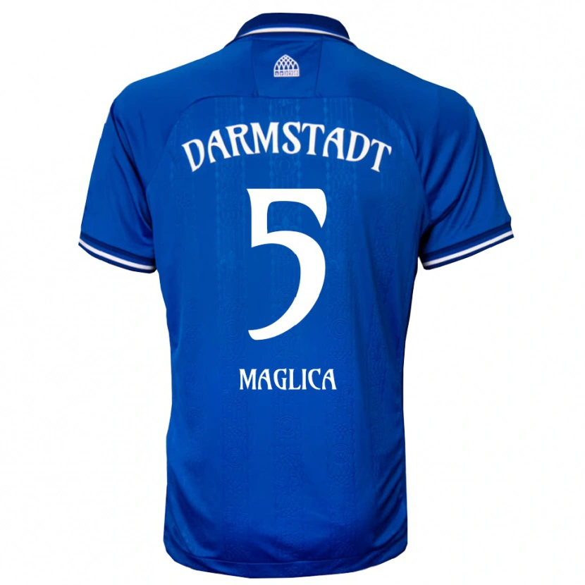Danxen Hombre Camiseta Matej Maglica #5 Azul Blanco 1ª Equipación 2025/26 La Camisa