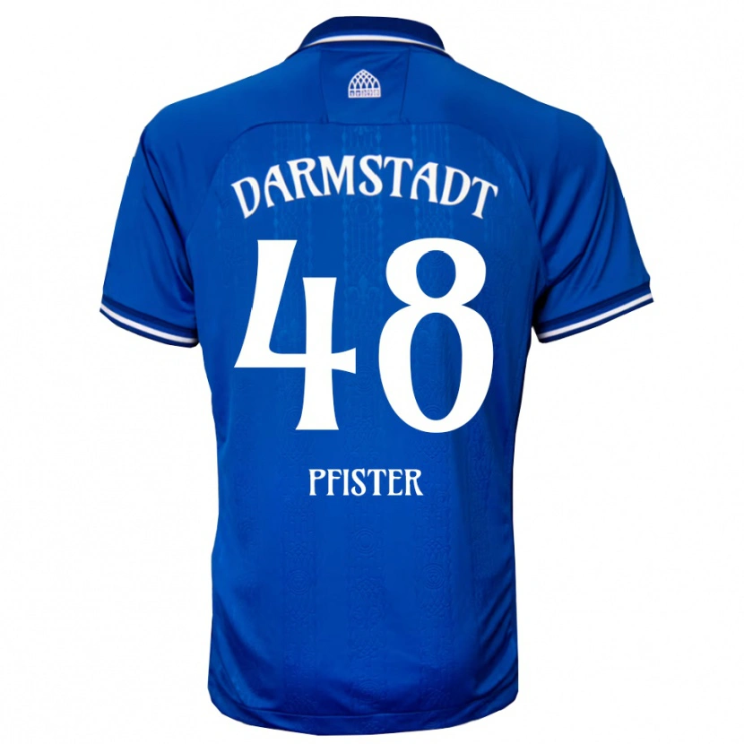Danxen Hombre Camiseta Max Pfister #48 Azul Blanco 1ª Equipación 2025/26 La Camisa