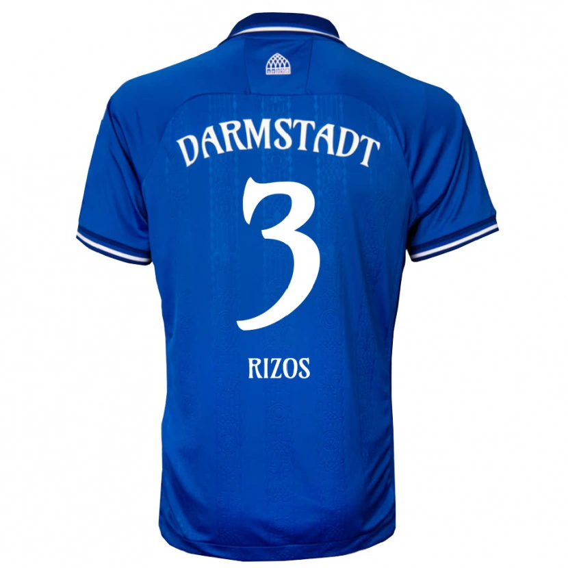 Danxen Hombre Camiseta A. Rizos #3 Azul Blanco 1ª Equipación 2025/26 La Camisa