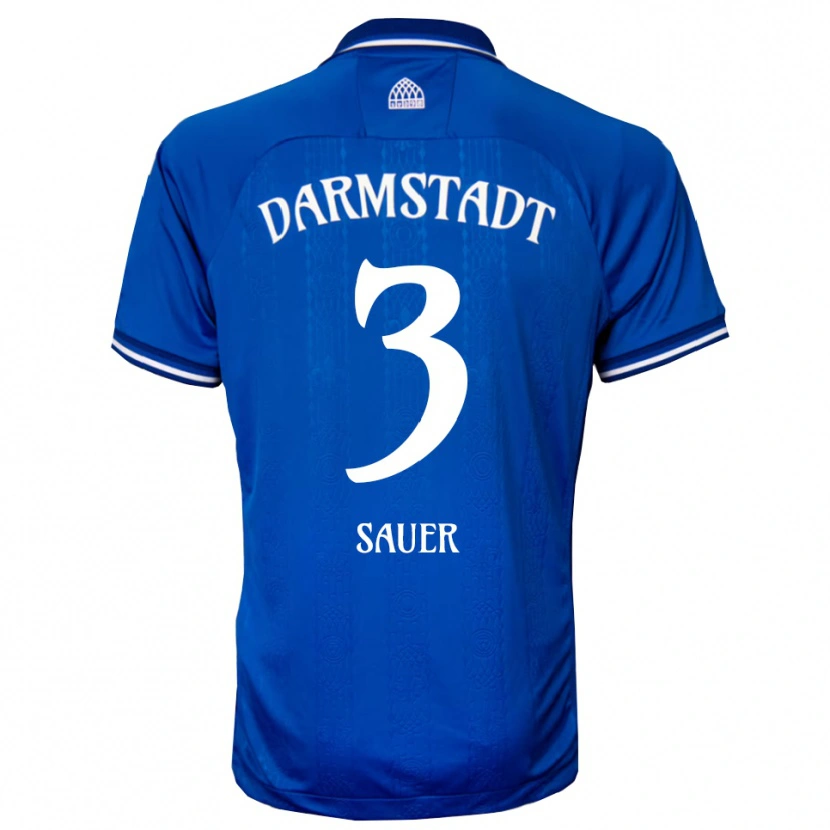 Danxen Hombre Camiseta Nick Sauer #3 Azul Blanco 1ª Equipación 2025/26 La Camisa