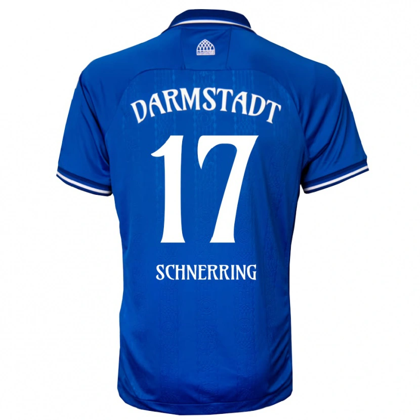 Danxen Hombre Camiseta Loann Schnerring #17 Azul Blanco 1ª Equipación 2025/26 La Camisa
