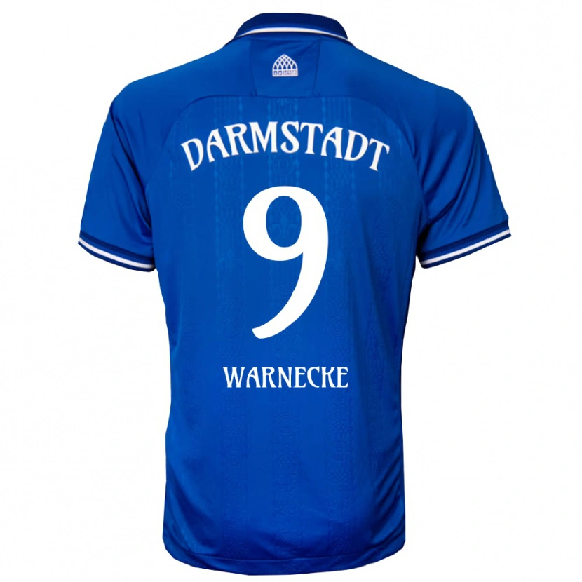 Danxen Hombre Camiseta Ben Warnecke #9 Azul Blanco 1ª Equipación 2025/26 La Camisa
