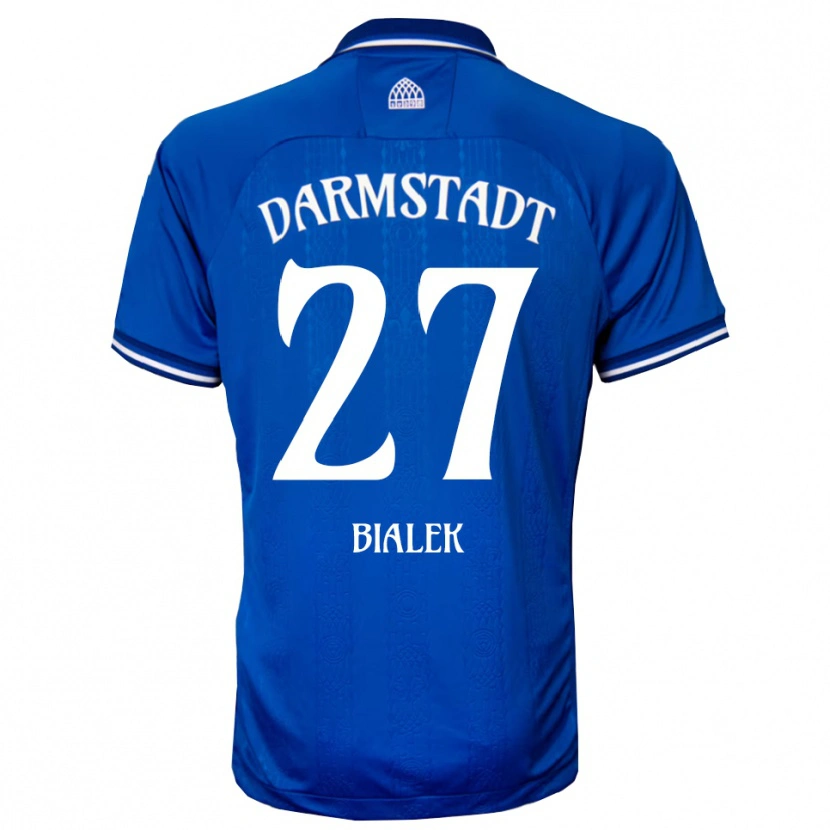 Danxen Hombre Camiseta Bartosz Bialek #27 Azul Blanco 1ª Equipación 2025/26 La Camisa