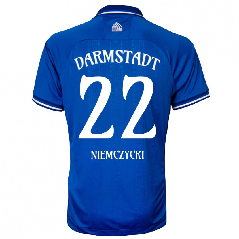 Danxen Hombre Camiseta Karol Niemczycki #22 Azul Blanco 1ª Equipación 2025/26 La Camisa