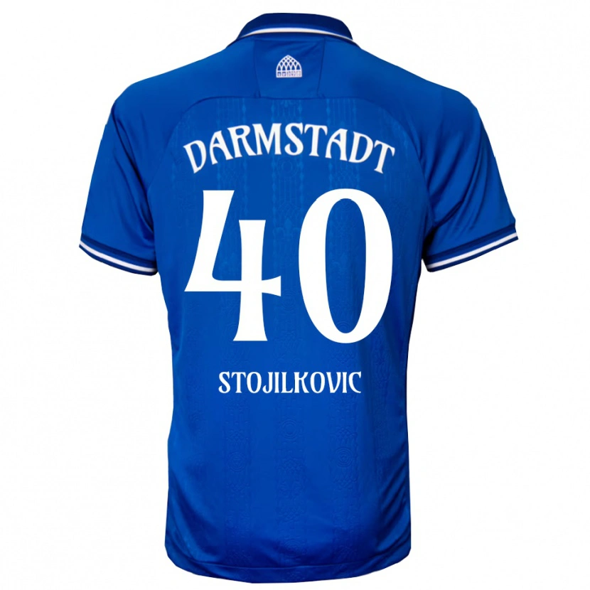Danxen Hombre Camiseta Filip Stojilkovic #40 Azul Blanco 1ª Equipación 2025/26 La Camisa