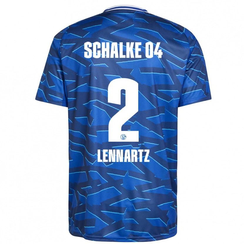 Danxen Hombre Camiseta Max Lennartz #2 Azul Real Blanco 1ª Equipación 2025/26 La Camisa