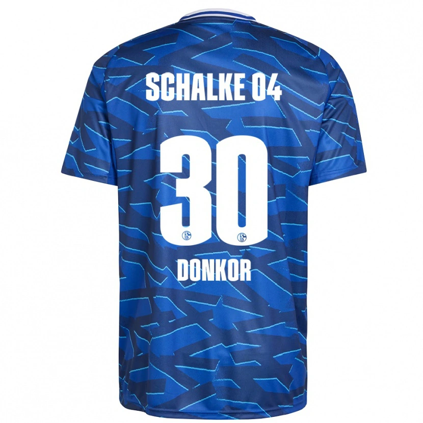 Danxen Hombre Camiseta Anton Donkor #30 Azul Real Blanco 1ª Equipación 2025/26 La Camisa