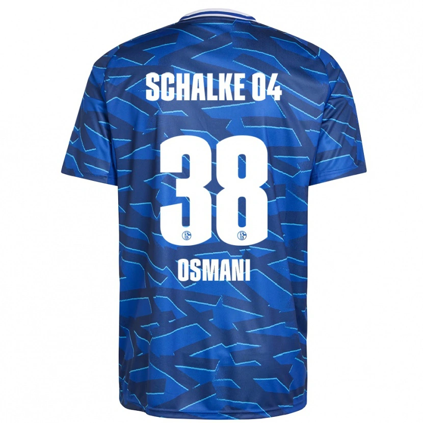 Danxen Hombre Camiseta Tristan Osmani #38 Azul Real Blanco 1ª Equipación 2025/26 La Camisa