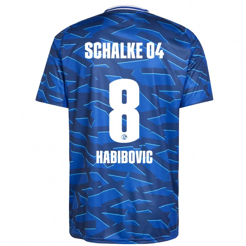 Danxen Hombre Camiseta Edina Habibovic #8 Azul Real Blanco 1ª Equipación 2025/26 La Camisa
