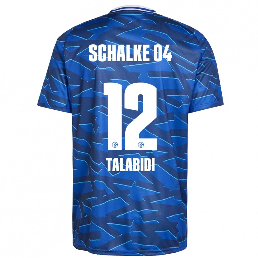 Danxen Hombre Camiseta Malik Talabidi #12 Azul Real Blanco 1ª Equipación 2025/26 La Camisa