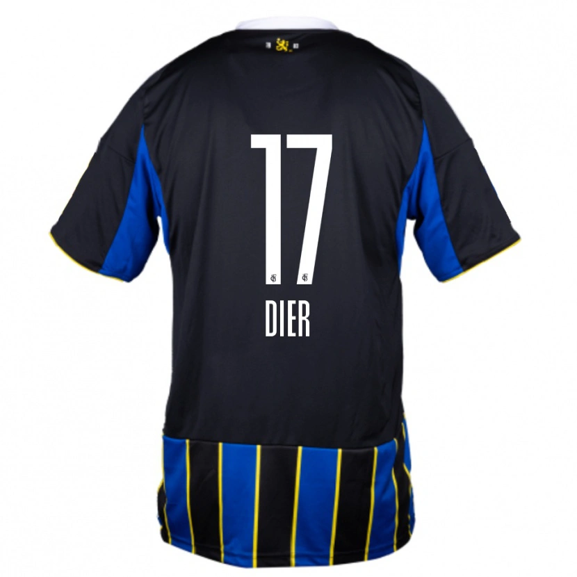 Danxen Hombre Camiseta Lucas Dier #17 Azul Negro Amarillo 1ª Equipación 2025/26 La Camisa