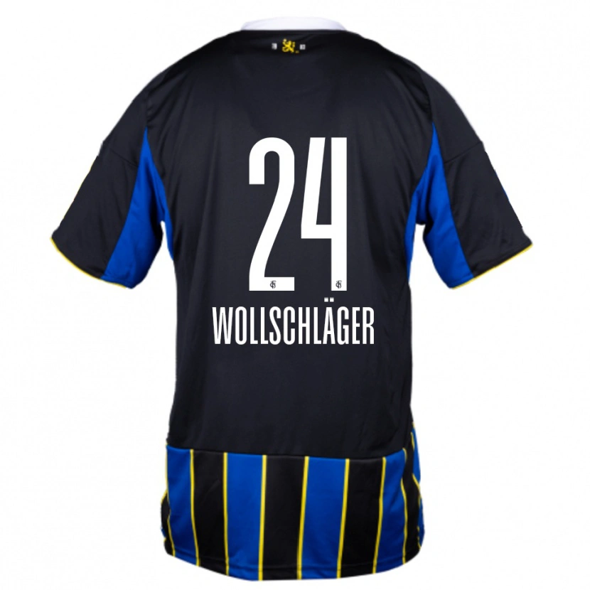 Danxen Hombre Camiseta Luca Wollschläger #24 Azul Negro Amarillo 1ª Equipación 2025/26 La Camisa