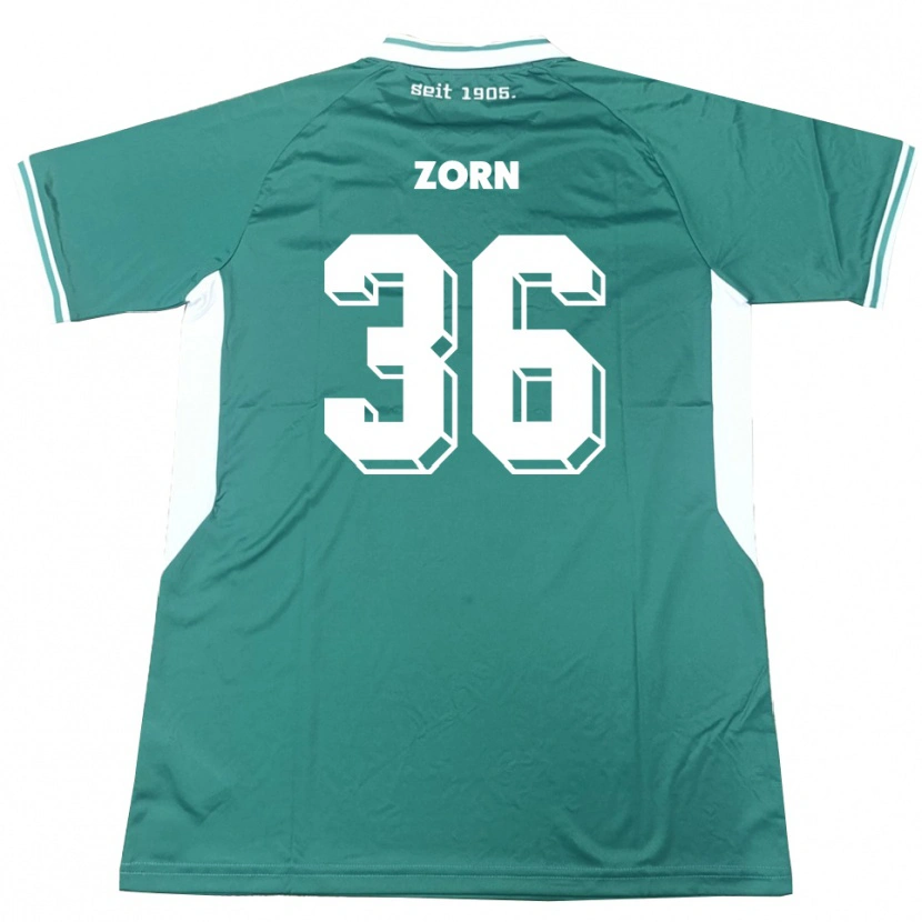 Danxen Hombre Camiseta Emil Zorn #36 Verde Blanco 1ª Equipación 2025/26 La Camisa