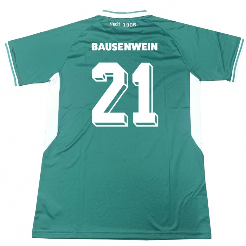 Danxen Hombre Camiseta Lauris Bausenwein #21 Verde Blanco 1ª Equipación 2025/26 La Camisa