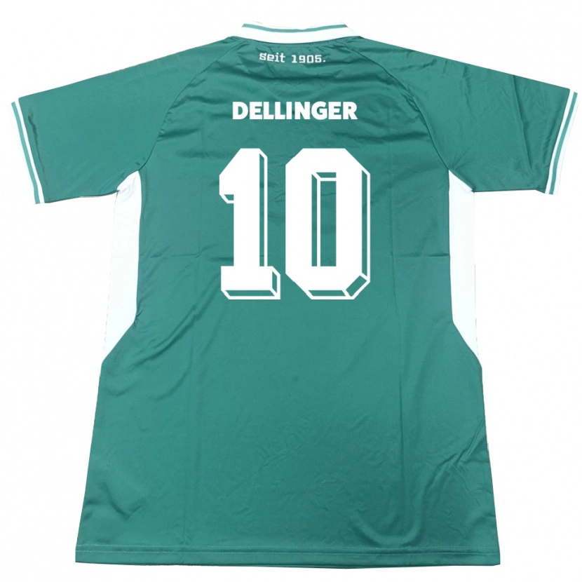 Danxen Hombre Camiseta Michael Dellinger #10 Verde Blanco 1ª Equipación 2025/26 La Camisa
