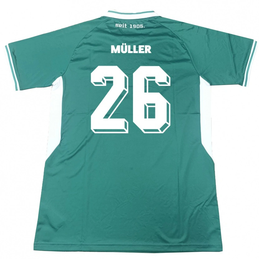 Danxen Hombre Camiseta Maro Müller #26 Verde Blanco 1ª Equipación 2025/26 La Camisa