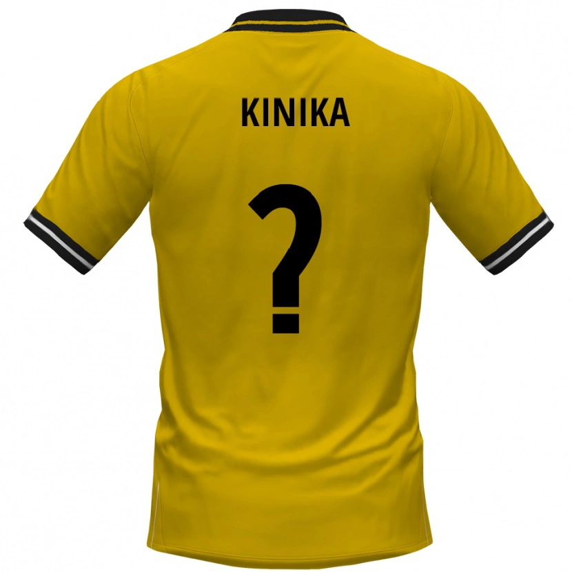 Danxen Hombre Camiseta Darryl Kinika #0 Amarillo Negro 1ª Equipación 2025/26 La Camisa