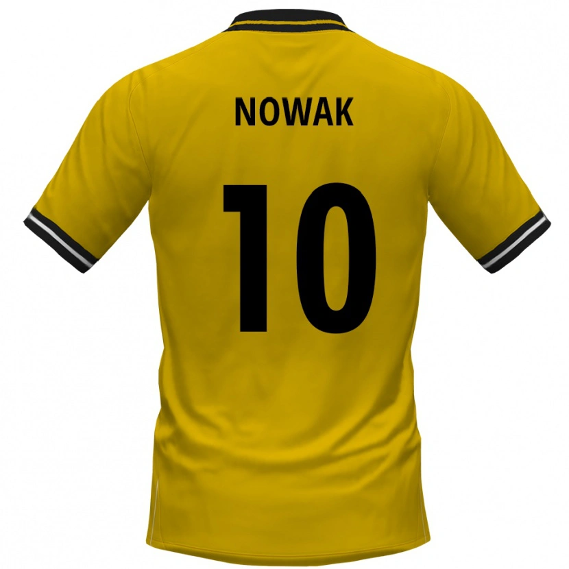Danxen Hombre Camiseta Sven Nowak #10 Amarillo Negro 1ª Equipación 2025/26 La Camisa