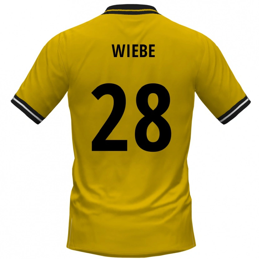 Danxen Hombre Camiseta Danilo Wiebe #28 Amarillo Negro 1ª Equipación 2025/26 La Camisa