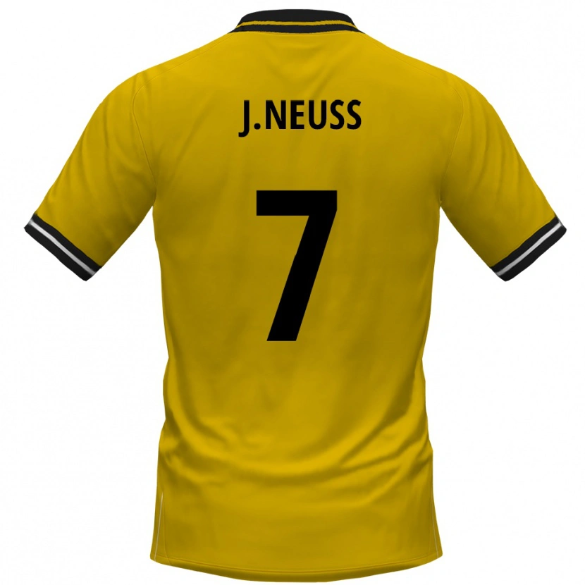 Danxen Hombre Camiseta Julian Neuss #7 Amarillo Negro 1ª Equipación 2025/26 La Camisa