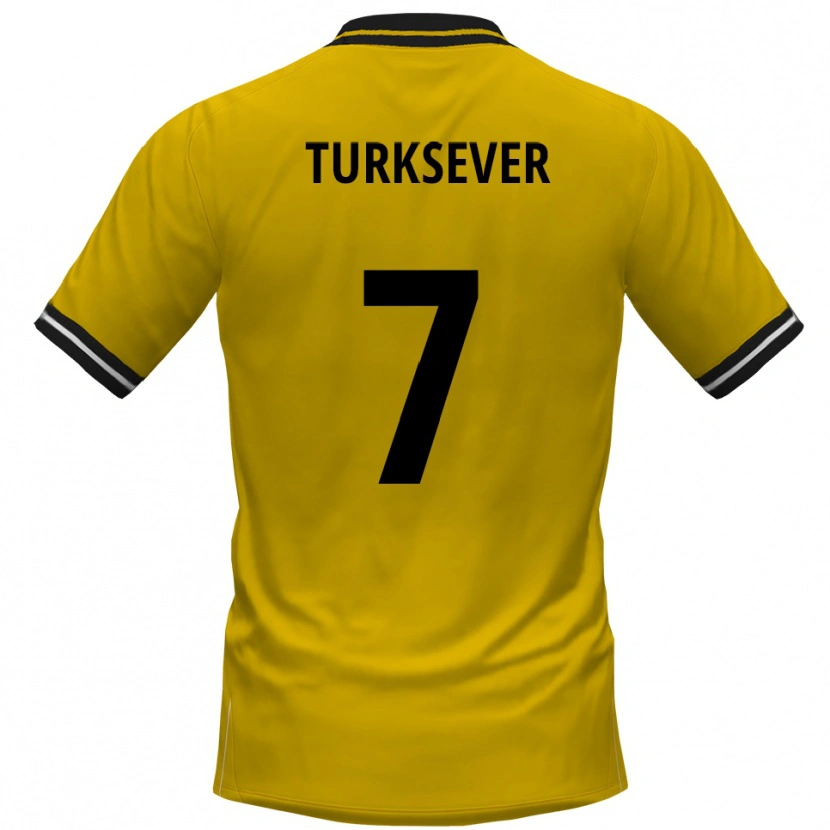 Danxen Hombre Camiseta Emre Türksever #7 Amarillo Negro 1ª Equipación 2025/26 La Camisa