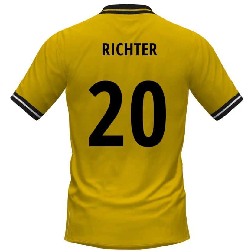 Danxen Hombre Camiseta Marc Richter #20 Amarillo Negro 1ª Equipación 2025/26 La Camisa