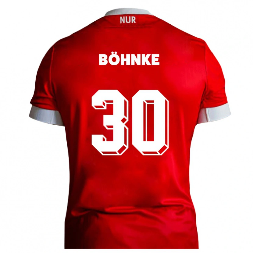 Danxen Hombre Camiseta Max Böhnke #30 Rojo Blanco 1ª Equipación 2025/26 La Camisa