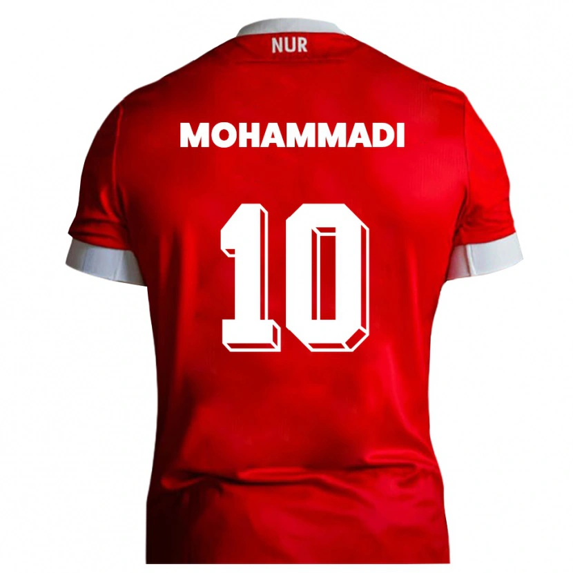 Danxen Hombre Camiseta Soleyman Mohammadi #10 Rojo Blanco 1ª Equipación 2025/26 La Camisa