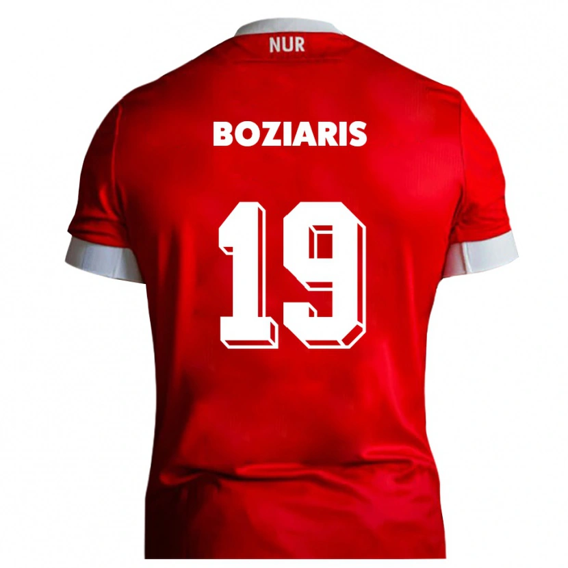 Danxen Hombre Camiseta Jannis Boziaris #19 Rojo Blanco 1ª Equipación 2025/26 La Camisa