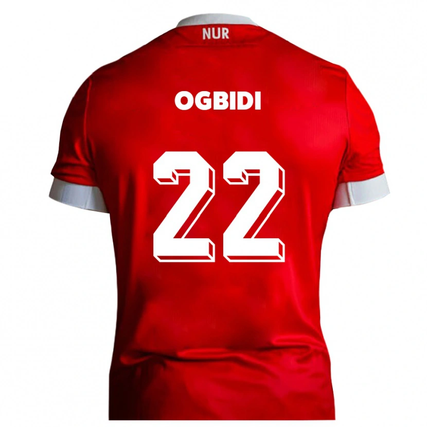 Danxen Hombre Camiseta Theo Ogbidi #22 Rojo Blanco 1ª Equipación 2025/26 La Camisa
