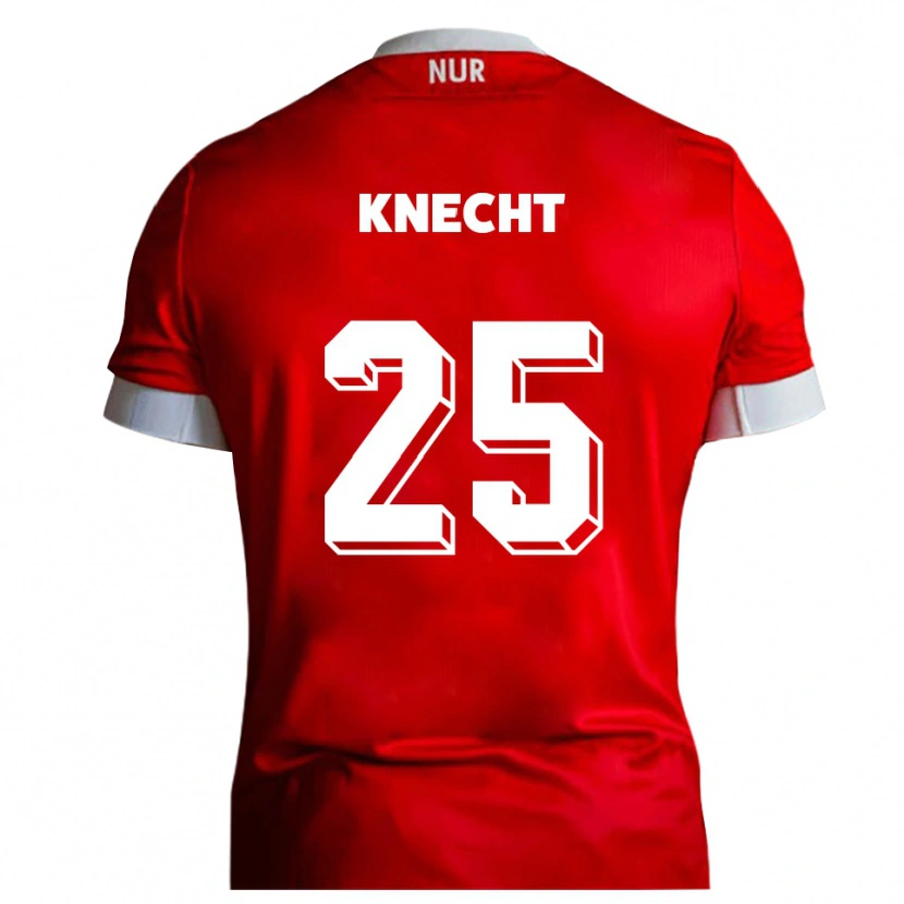 Danxen Hombre Camiseta Silas Knecht #25 Rojo Blanco 1ª Equipación 2025/26 La Camisa