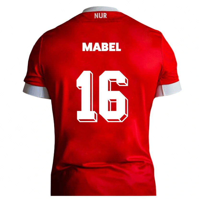 Danxen Hombre Camiseta Steeve Mabel #16 Rojo Blanco 1ª Equipación 2025/26 La Camisa