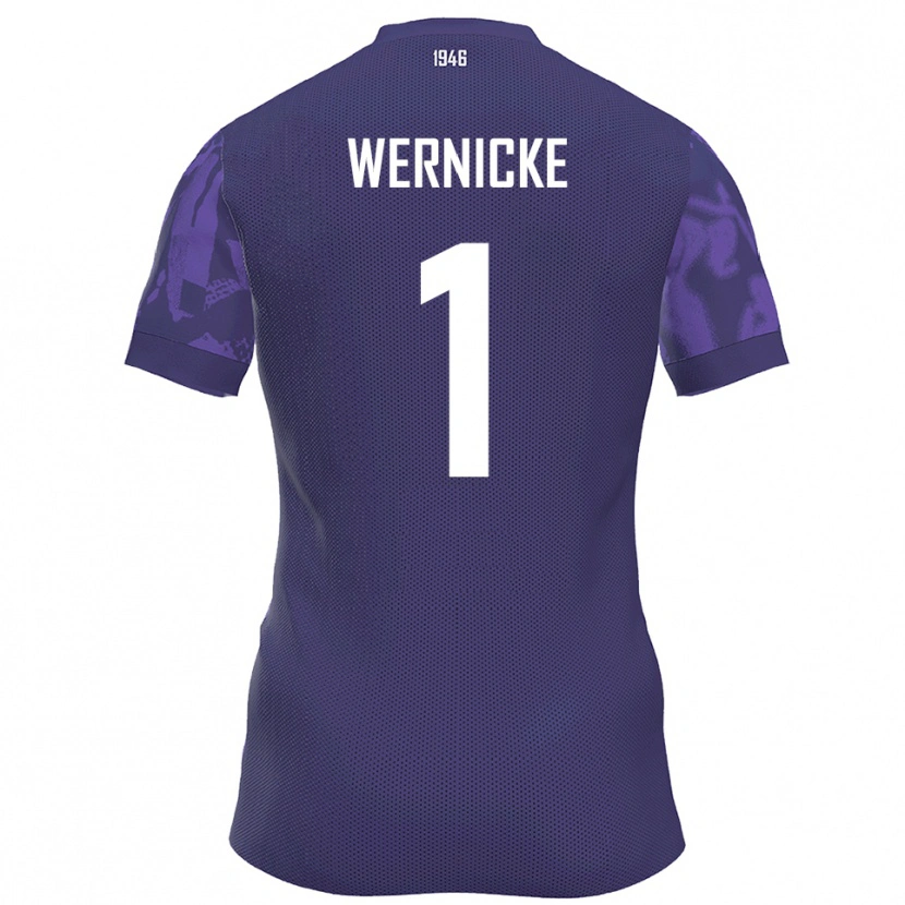 Danxen Hombre Camiseta Samuli Wernicke #1 Púrpura Blanco 1ª Equipación 2025/26 La Camisa