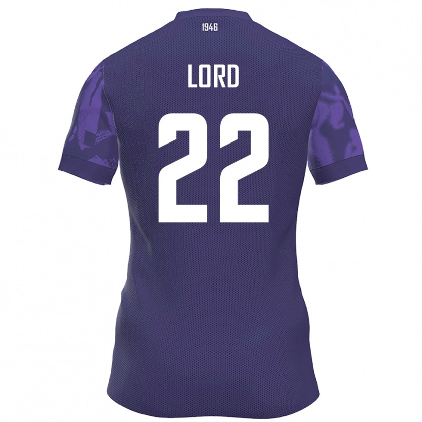 Danxen Hombre Camiseta Louis Lord #22 Púrpura Blanco 1ª Equipación 2025/26 La Camisa