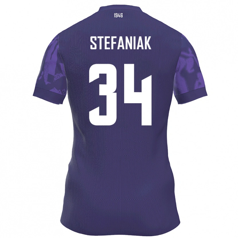Danxen Hombre Camiseta Marvin Stefaniak #34 Púrpura Blanco 1ª Equipación 2025/26 La Camisa