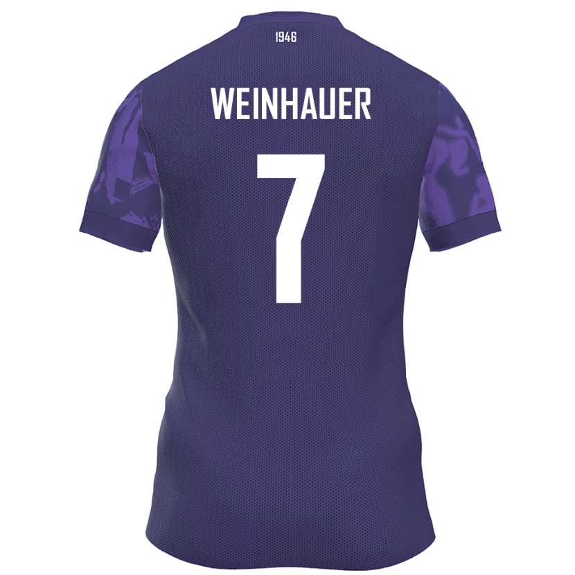 Danxen Hombre Camiseta Erik Weinhauer #7 Púrpura Blanco 1ª Equipación 2025/26 La Camisa