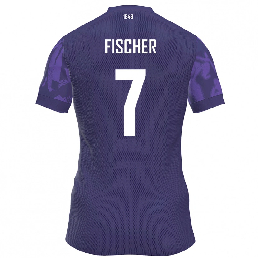 Danxen Hombre Camiseta Franz Fischer #7 Púrpura Blanco 1ª Equipación 2025/26 La Camisa