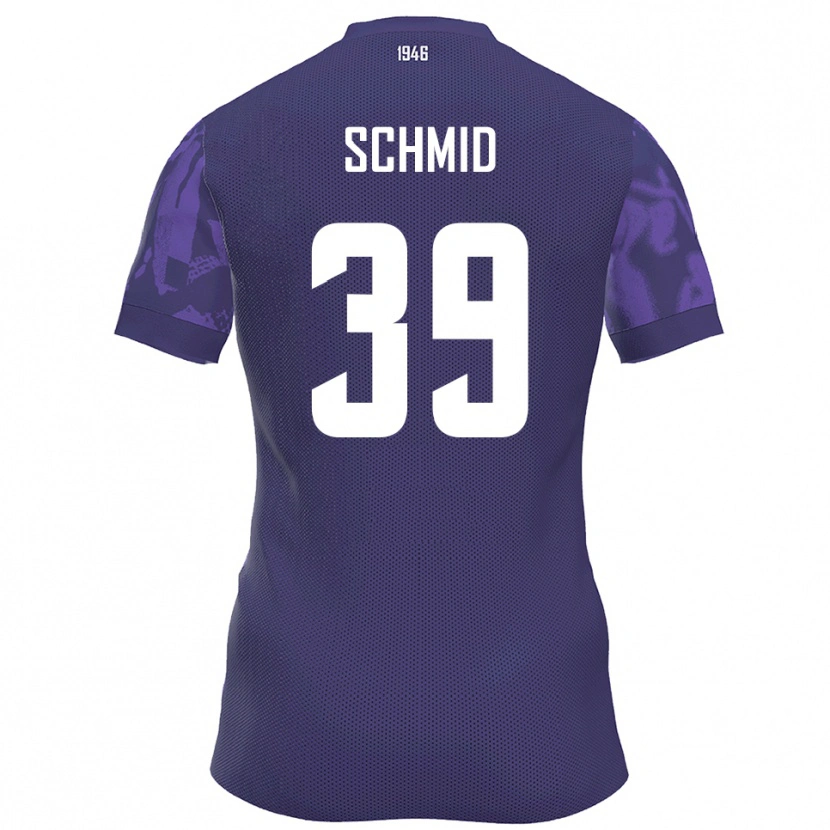 Danxen Hombre Camiseta Maximilian Schmid #39 Púrpura Blanco 1ª Equipación 2025/26 La Camisa