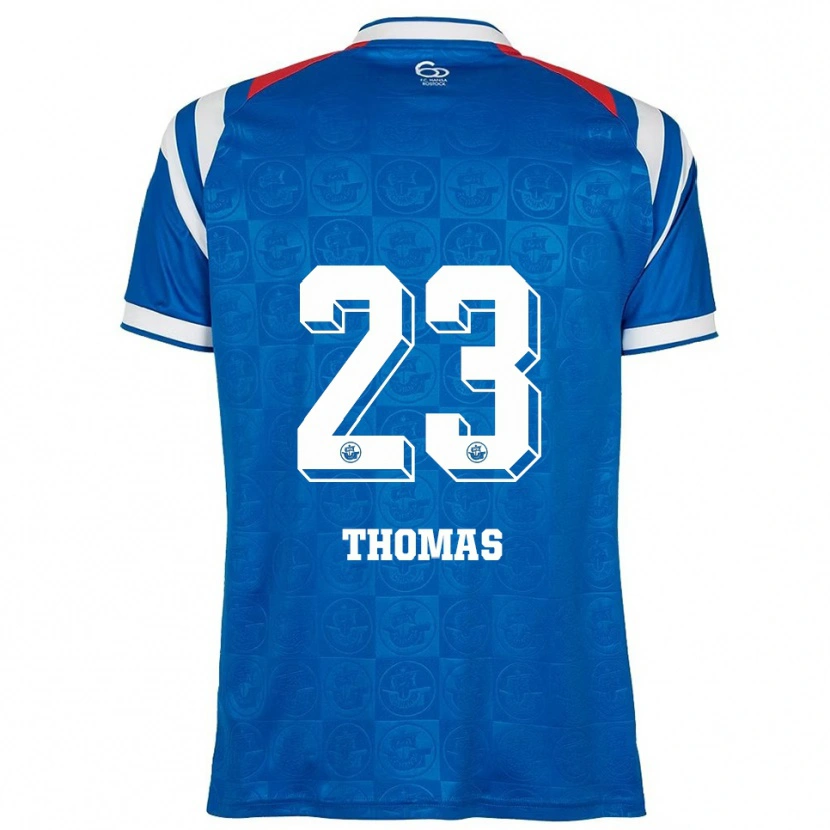 Danxen Hombre Camiseta Jordan Thomas #23 Azul Blanco Rojo 1ª Equipación 2025/26 La Camisa